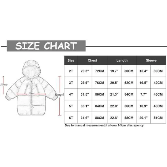 Kids Winter Coats with Hooded Light Puffer Coat Padded Jacket