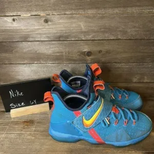 Kids Childrens Lebron 14 XIV Cocoa Beach Akron‎ Blue Sneakers Shoes Size 6 GUC