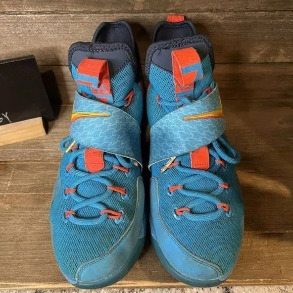 Kids Childrens Lebron 14 XIV Cocoa Beach Akron‎ Blue Sneakers Shoes Size 6 GUC
