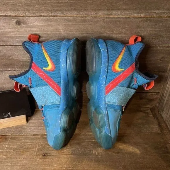 Kids Childrens Lebron 14 XIV Cocoa Beach Akron‎ Blue Sneakers Shoes Size 6 GUC