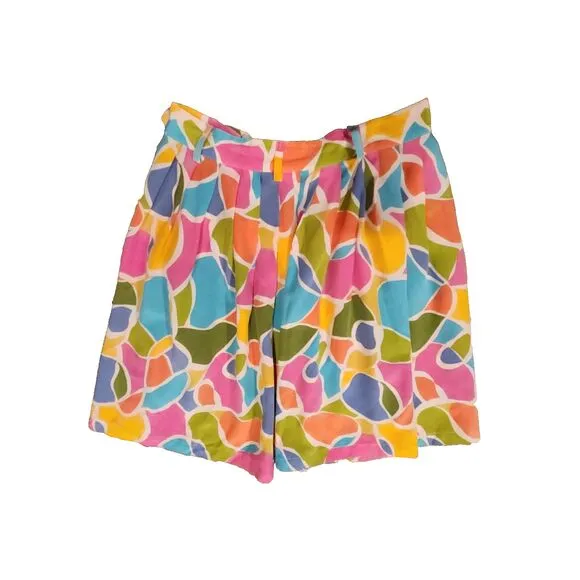 K•I•K•I•T Vintage 90s Twee 100% Silk Midi Skirt with pocket size 10