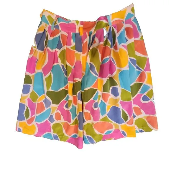 K•I•K•I•T Vintage 90s Twee 100% Silk Midi Skirt with pocket size 10