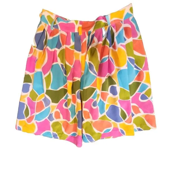 K•I•K•I•T Vintage 90s Twee 100% Silk Midi Skirt with pocket size 10