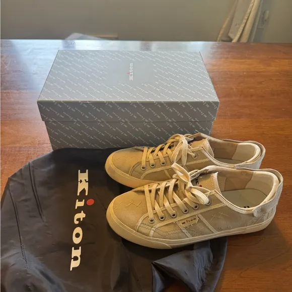 Kiton Tan Boat Shoes for Timeless Elegance