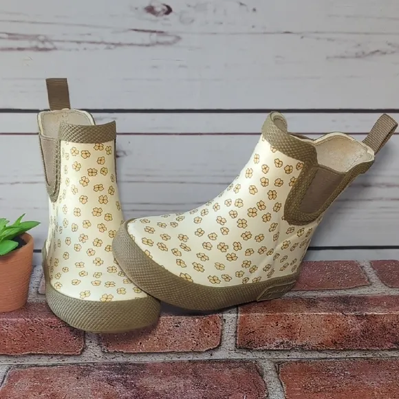Konges Slojd Danish Welly Rubber Boots Buttercup Yellow Ditsy Flower Daisy 5/5.5