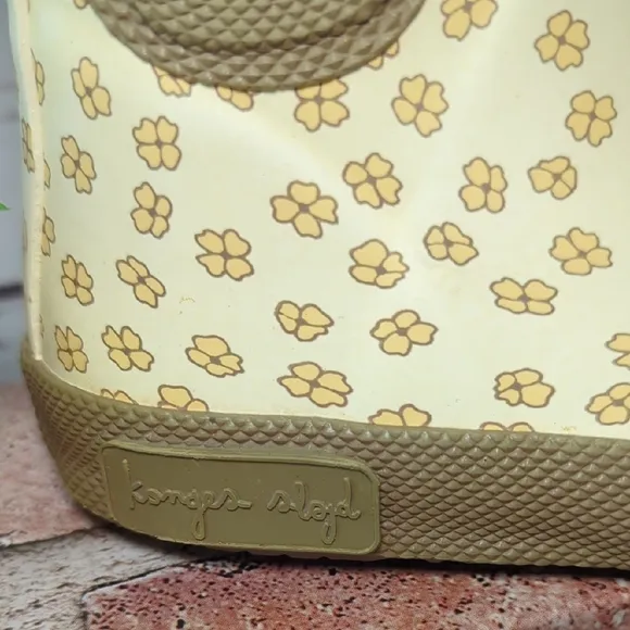 Konges Slojd Danish Welly Rubber Boots Buttercup Yellow Ditsy Flower Daisy 5/5.5