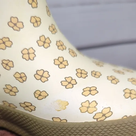 Konges Slojd Danish Welly Rubber Boots Buttercup Yellow Ditsy Flower Daisy 5/5.5