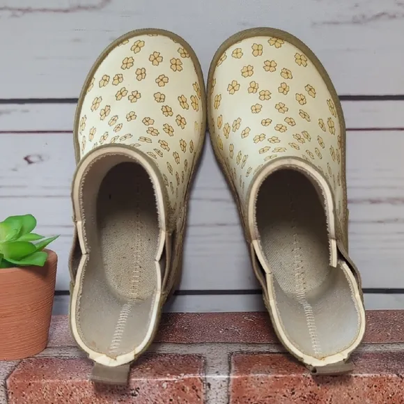 Konges Slojd Danish Welly Rubber Boots Buttercup Yellow Ditsy Flower Daisy 5/5.5
