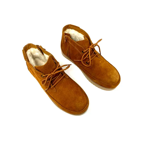 KOOLABURRA BY UGG ASAIAH BOOTS MEN'S SIZE 9 CHESTNUT 1122211 Faux Fur Shoes New