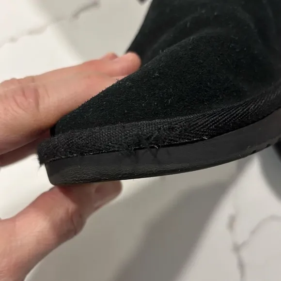 Koolaburra by UGG | Black Victoria Short Boot Toddler Girls Leather Faux Fur 2