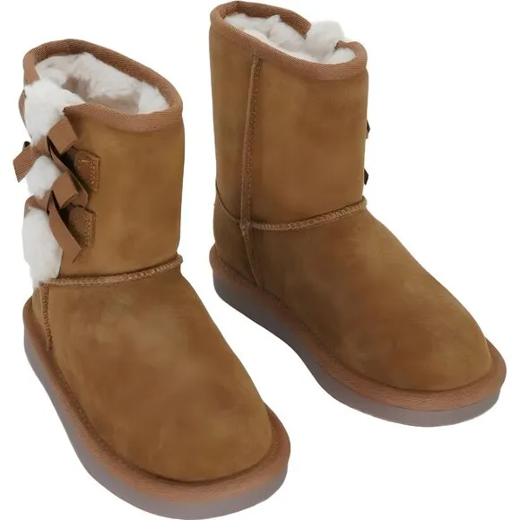Koolaburra by UGG Girls Victoria Short Fashion Boot Chestnut Size 11