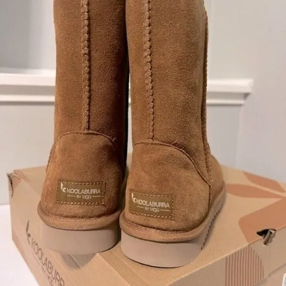 Koolaburra UGG Women's Koola Slim Short brown chestnut Boots shoes 7