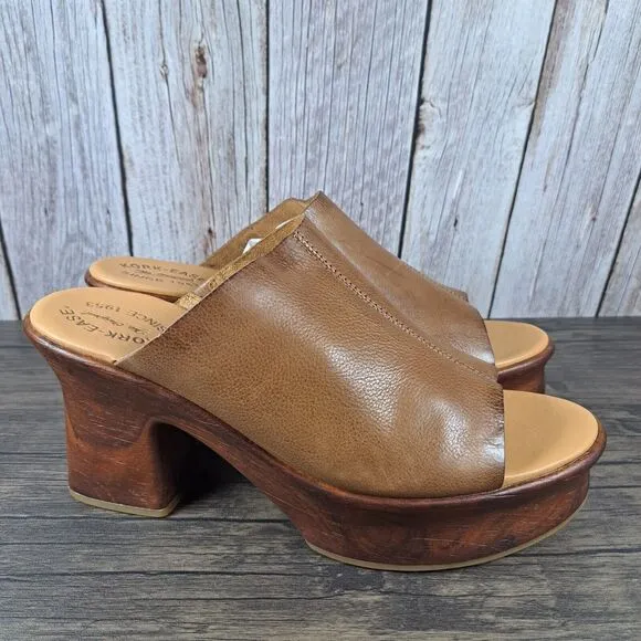 Kork-Ease Cassia Leather Heel Sandals Women's Sz 11 M Brown (NWOB)