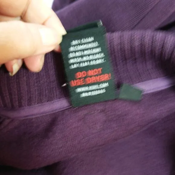 Kuhl Spy merino wool sweater jacket plum purple S