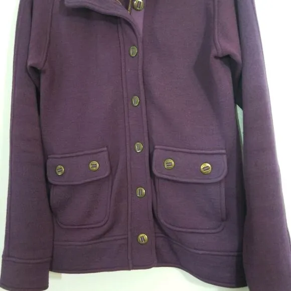 Kuhl Spy merino wool sweater jacket plum purple S