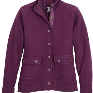 Kuhl Spy merino wool sweater jacket plum purple S
