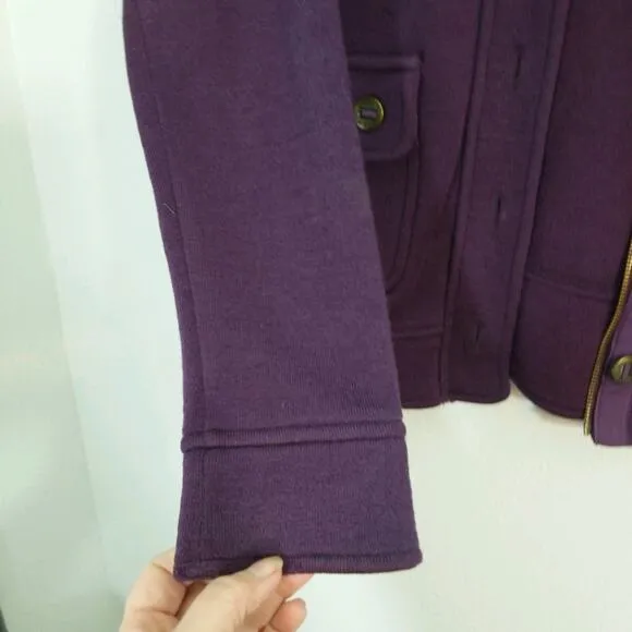 Kuhl Spy merino wool sweater jacket plum purple S