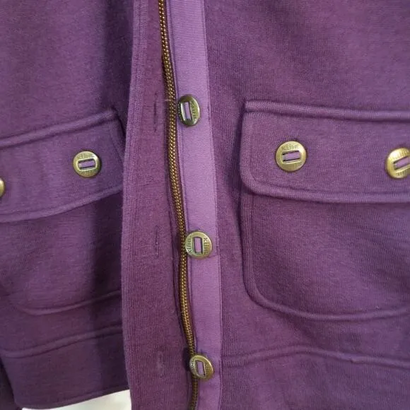 Kuhl Spy merino wool sweater jacket plum purple S