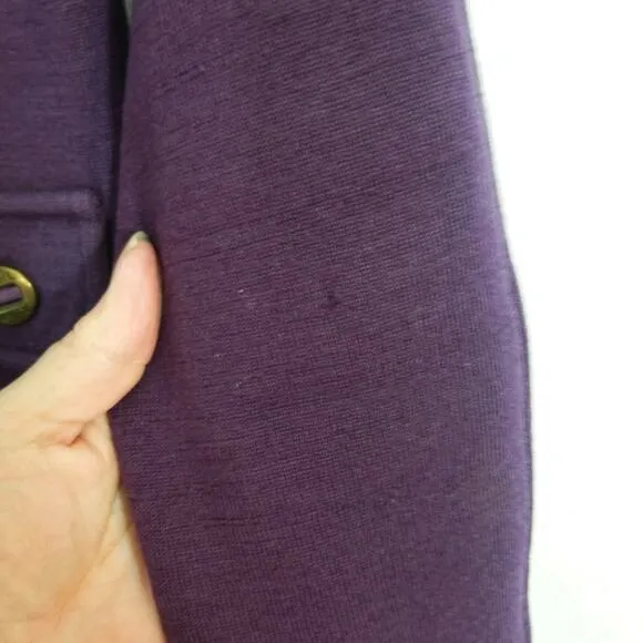 Kuhl Spy merino wool sweater jacket plum purple S