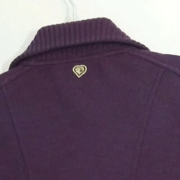 Kuhl Spy merino wool sweater jacket plum purple S
