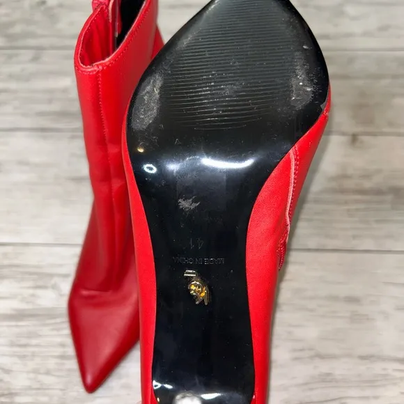 Kurt Geiger Red Stiletto Ankle Boots Size 41