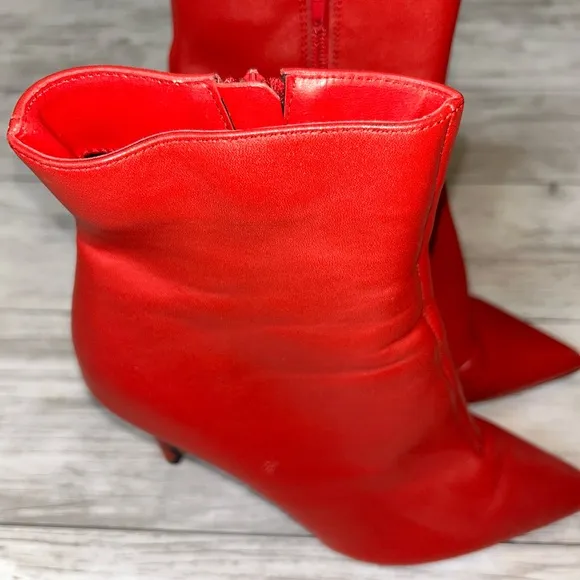 Kurt Geiger Red Stiletto Ankle Boots Size 41