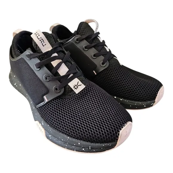 Kuru Atom Jet Black-Misty Lilac Women's Walking Shoes Size 7