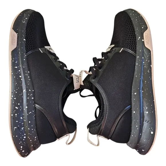 Kuru Atom Jet Black-Misty Lilac Women's Walking Shoes Size 7