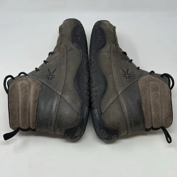 Kuru Quest Mid Hiking Boots Mens 10 M Gray Leather Moc Toe Walking Orthotic