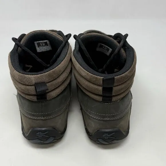 Kuru Quest Mid Hiking Boots Mens 10 M Gray Leather Moc Toe Walking Orthotic
