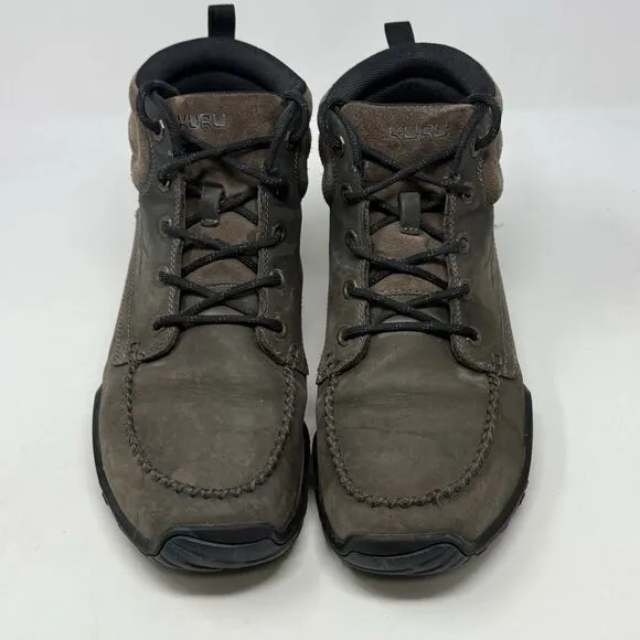 Kuru Quest Mid Hiking Boots Mens 10 M Gray Leather Moc Toe Walking Orthotic