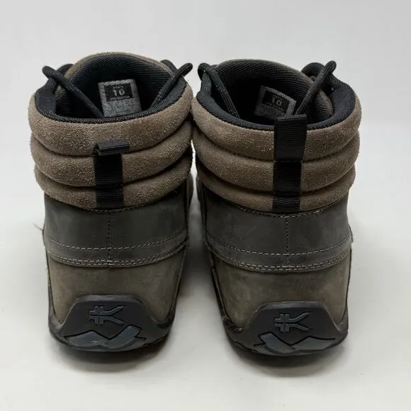 Kuru Quest Mid Hiking Boots Mens 10 M Gray Leather Moc Toe Walking Orthotic