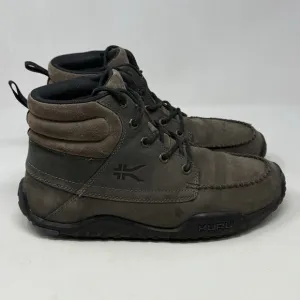 Kuru Quest Mid Hiking Boots Mens 10 M Gray Leather Moc Toe Walking Orthotic