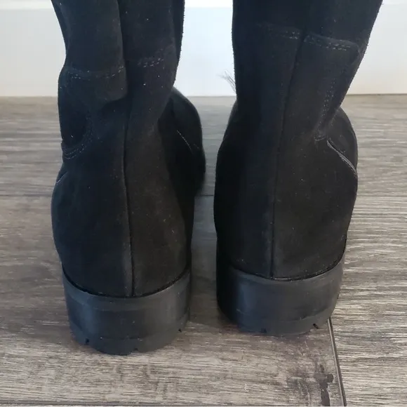 La Canadienne Susan Knee High Boots Waterproof Suede Black Womens 9.5