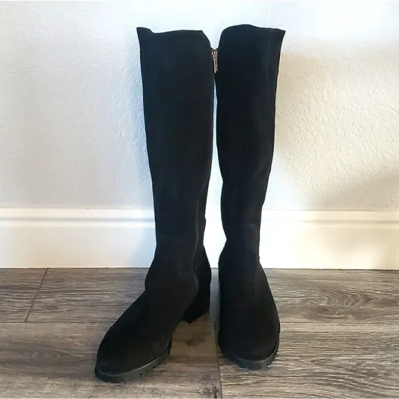 La Canadienne Susan Knee High Boots Waterproof Suede Black Womens 9.5