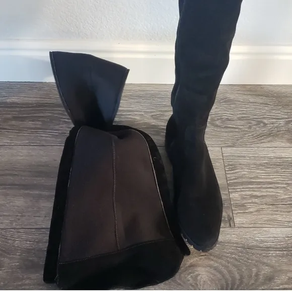 La Canadienne Susan Knee High Boots Waterproof Suede Black Womens 9.5
