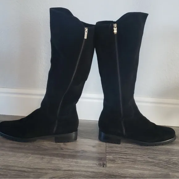 La Canadienne Susan Knee High Boots Waterproof Suede Black Womens 9.5