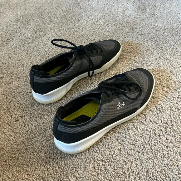 Lacoste Sport Men’s Sneakers Spirit Elite Size 10.5 Black/Gray