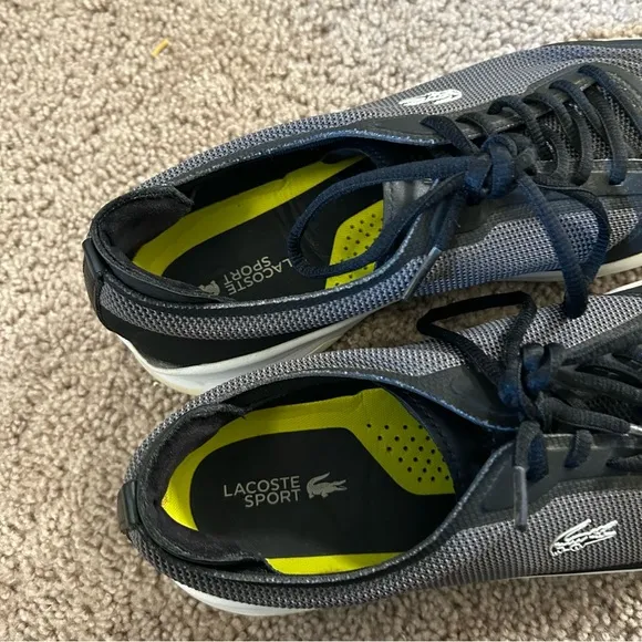 Lacoste Sport Men’s Sneakers Spirit Elite Size 10.5 Black/Gray