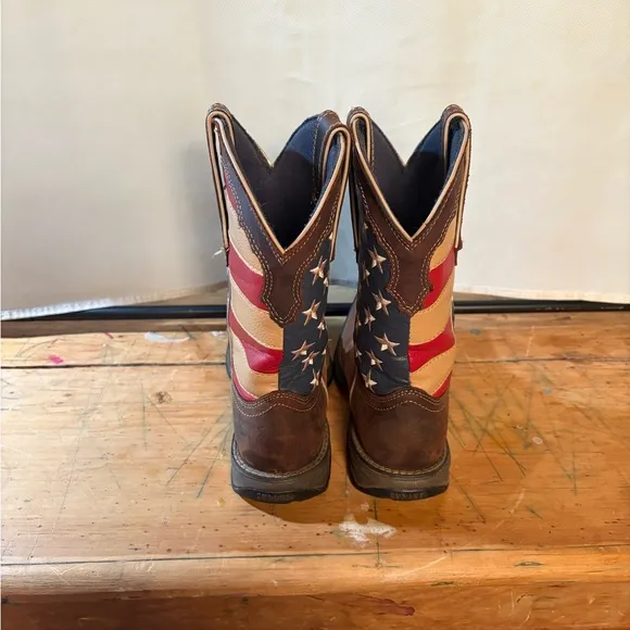 Lady Rebel American Flag Western Boots - size 7