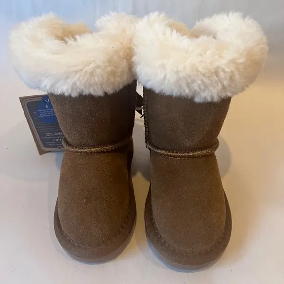 LAMO Little Girls Audrey Shearling-Lined Suede Winter Casual Cozy Boots Shoes 6