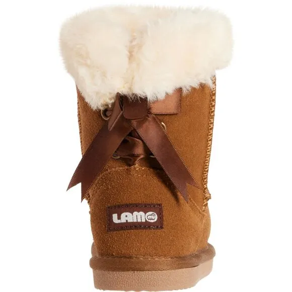 LAMO Little Girls Audrey Shearling-Lined Suede Winter Casual Cozy Boots Shoes 6