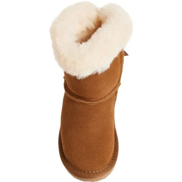 LAMO Little Girls Audrey Shearling-Lined Suede Winter Casual Cozy Boots Shoes 6