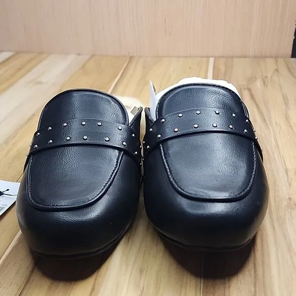 ☆LANE BRYANT☆ LOAFER SLIP ONS WOMEN'S SIZE 7W BLACK FAUX LEATHER ♡CUTE ♡