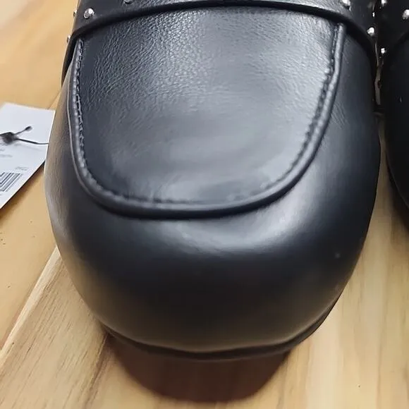 ☆LANE BRYANT☆ LOAFER SLIP ONS WOMEN'S SIZE 7W BLACK FAUX LEATHER ♡CUTE ♡