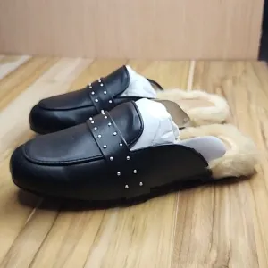 ☆LANE BRYANT☆ LOAFER SLIP ONS WOMEN'S SIZE 7W BLACK FAUX LEATHER ♡CUTE ♡