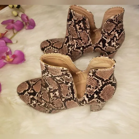 Lane Bryant Snake Print Ankle Boots 11 wide