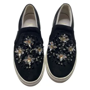 Lanvin Black Embellished Women's Slip-On Shoes