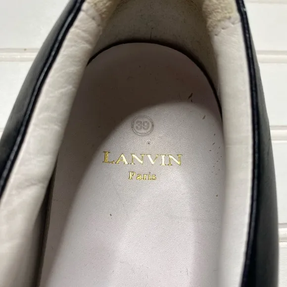 Lanvin Black Embellished Women's Slip-On Shoes