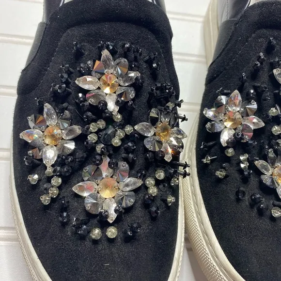 Lanvin Black Embellished Women's Slip-On Shoes